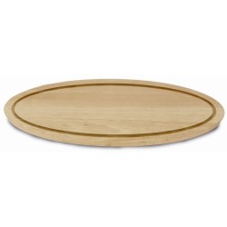 Schneidbrett Holz oval 45x30x1,5cm