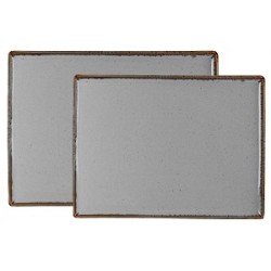 Season Dark Grey Platte Teller rechteckig 27x21cm - Vassoio rettangolare