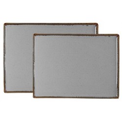 Season Dark Grey Platte Teller rechteckig 27x21cm - Vassoio rettangolare