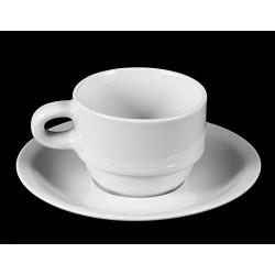 Riviera Mokkatasse mit Untere weiss  80ml Tazza Caffé con Piatto