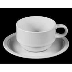 Riviera Teetasse mit Untere weiss  210ml Tazza Thé con Piatto