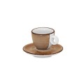 Brush Tortora Mokkatasse mit Untere 80ml - Tazza Caffé con piatto