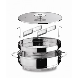 Dampfgarer Bratentopf Naturalmente oval 40cm Vaporiera ovale con inserti