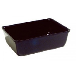 Buffet-Tablett rechteckig schwarz Melamin GN 1/5 - 26,5x20cm  H=8cm | Vassoio buffet rettangolare acrilico nero