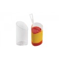 Portionenbecher dreieckig Kunststoff 70ml - 100Stk./Pack. | Bicchierino monouso 70ml - 100pez./conf.