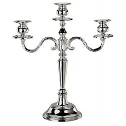 Kerzenleuchter 3-flammig inox versilbert 35cm | Candelabro 3 luci, argentato