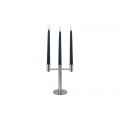 Kerzenleuchter Buffet 3-flammig inox mattiert 30,5cm | Candelabro 3 luci, inox satinato