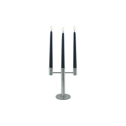 Kerzenleuchter Buffet 3-flammig inox mattiert 30,5cm | Candelabro 3 luci, inox satinato