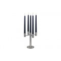 Kerzenleuchter Buffet 5-flammig inox mattiert 20,5cm | Candelabro 5 luci, inox satinato