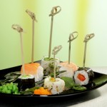 Fingerfood Bambu Stäbe Picker mit Knoten 10cm - Fingerfood Bacchettte per cibi