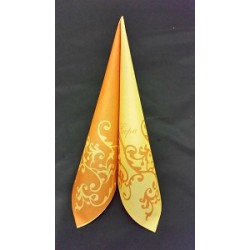 Serviette Airlaid Linea Classic gelb 109C orange 1505C - Tovaglioli Airlaid Linea Classic giallo 109C arancione 1505C