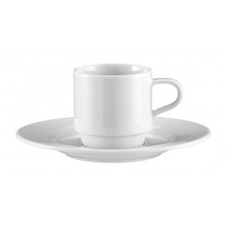 Mandarin Kaffeetasse Obere stapelbar weiss 0,18lt - Tazza Caffé senza piatto impilabile bianca UNI 6