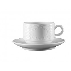 Salzburg Milchkaffeetasse Obere weiss 0,25lt - Tazza Latte senza piatto bianco UNI 6