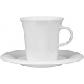 Savoy Caffetteriatasse Obere Kelchform weiss 0,22lt - Tazza svasata senza piatto bianco UNI 6