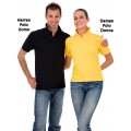 Kellnerhemd Damen Polo Kurzarm blau Gr. S bis XXL
