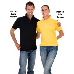 Kellnerhemd Damen Polo Kurzarm gelb Gr. S - XXL